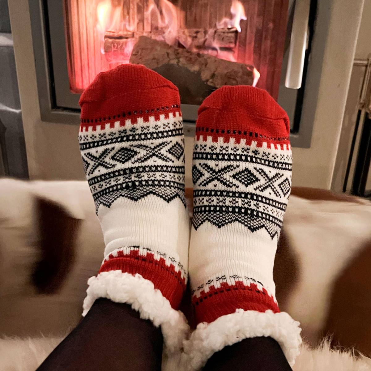 KOSESOKKER ANKEL MED MARIUSMØNSTER - DAME