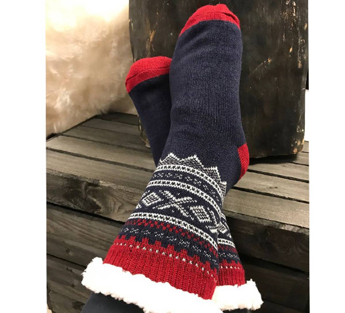 KOSESOKKER MED MARIUSMØNSTER - DAME