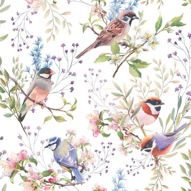SERVIETTER - BUSY BIRDS