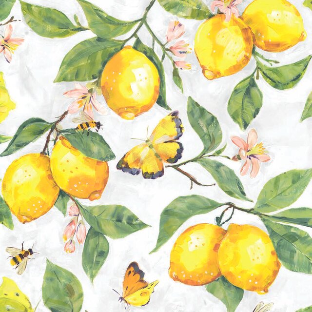 SERVIETTER - FRESH LEMONS WHITE