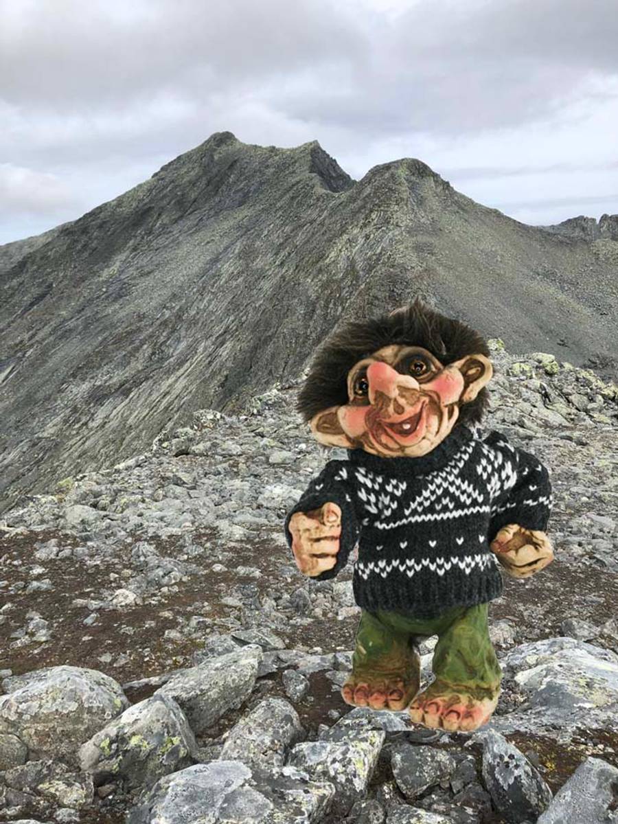 TROLL - TROLL MED GRÅ GENSER