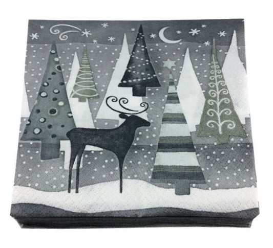 SERVIETTAR - JULETRE I NATTEN