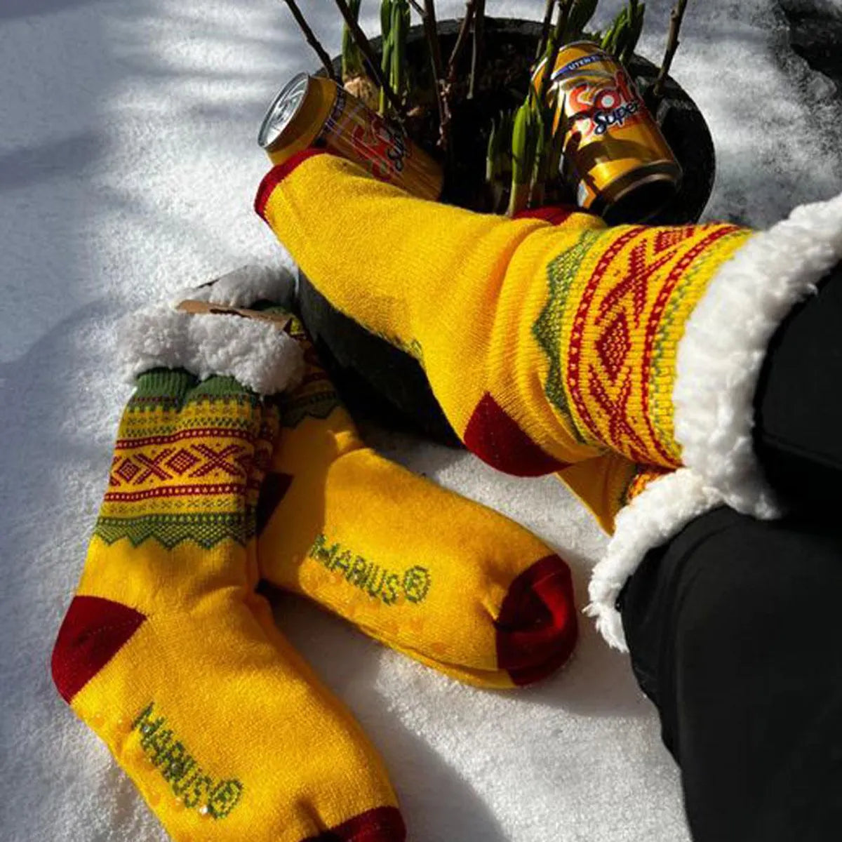 KOSESOKKER MED MARIUSMØNSTER - DAME