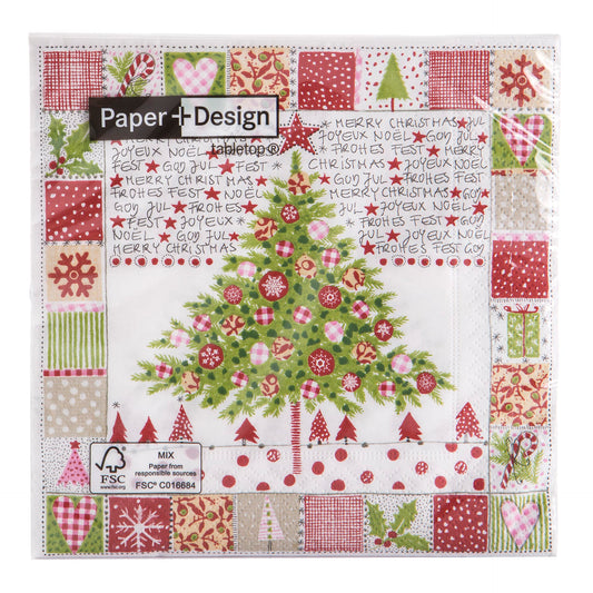 SERVIETTAR - PAINTED XMAS TREE