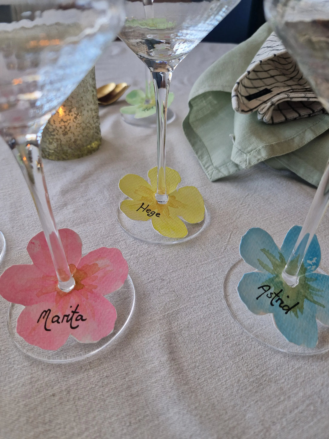 DIY: Astrids blomstrende navnelapper