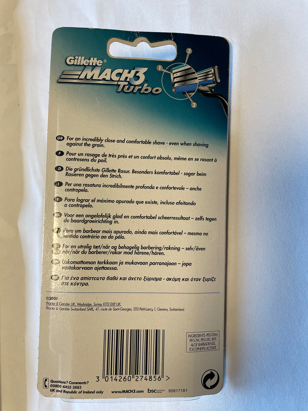 BARBERHØVEL MACH 3 - GILLETTE