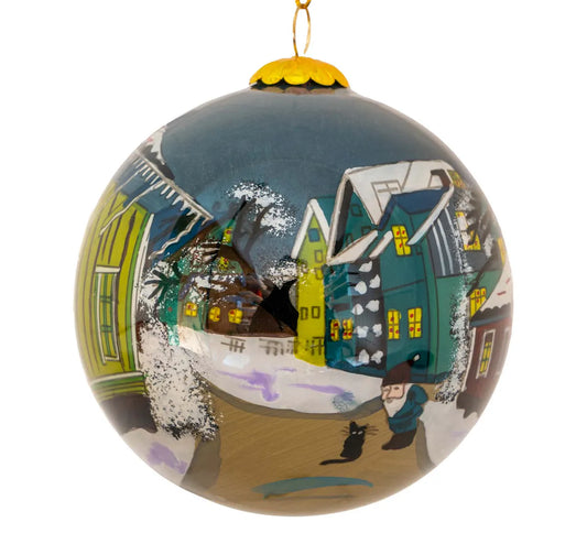 JULEKULE - HÅNDMALT - NISSE OG KATT