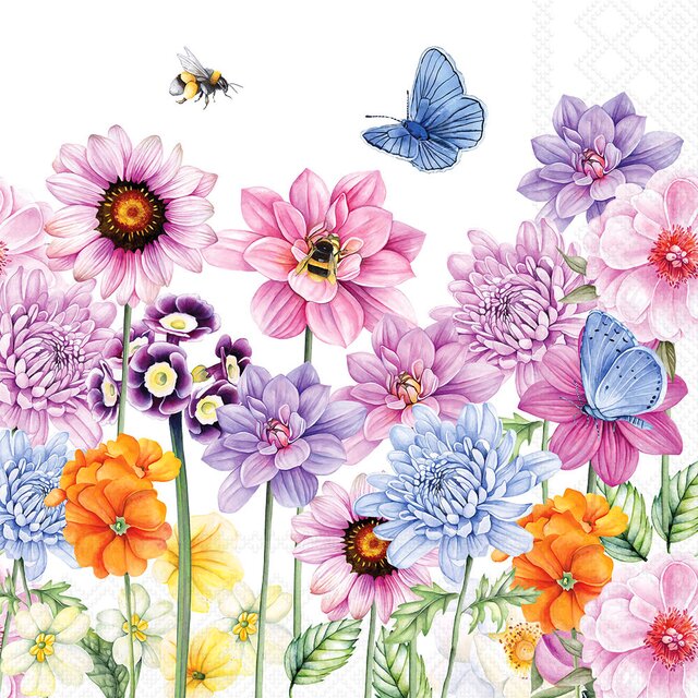 SERVIETTER - SWEET FLOWERS